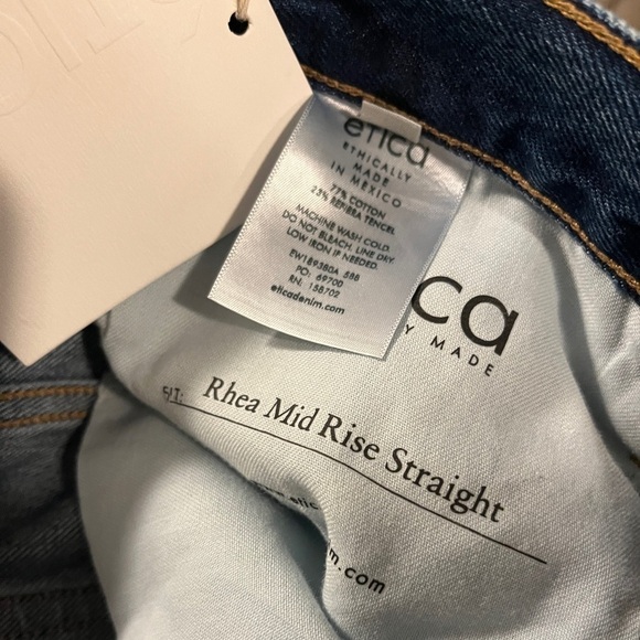 ETICA NWT Rhea Mid Rise Crop Jeans in Wilder - Picture 11 of 13